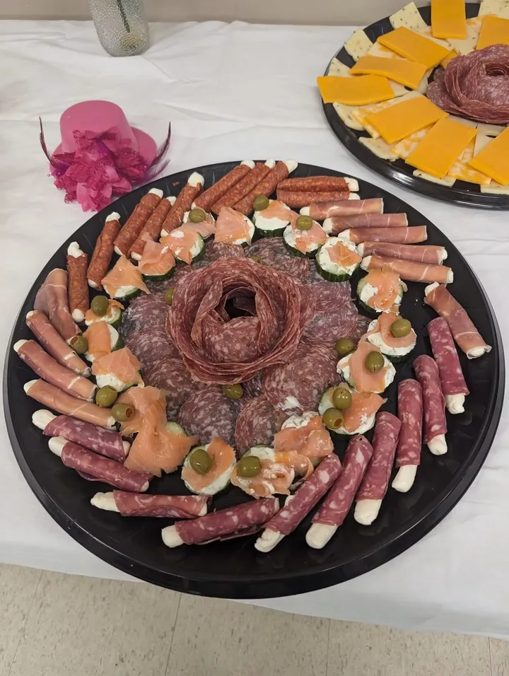Sweeties Catering charcuterie tray prepared for an event